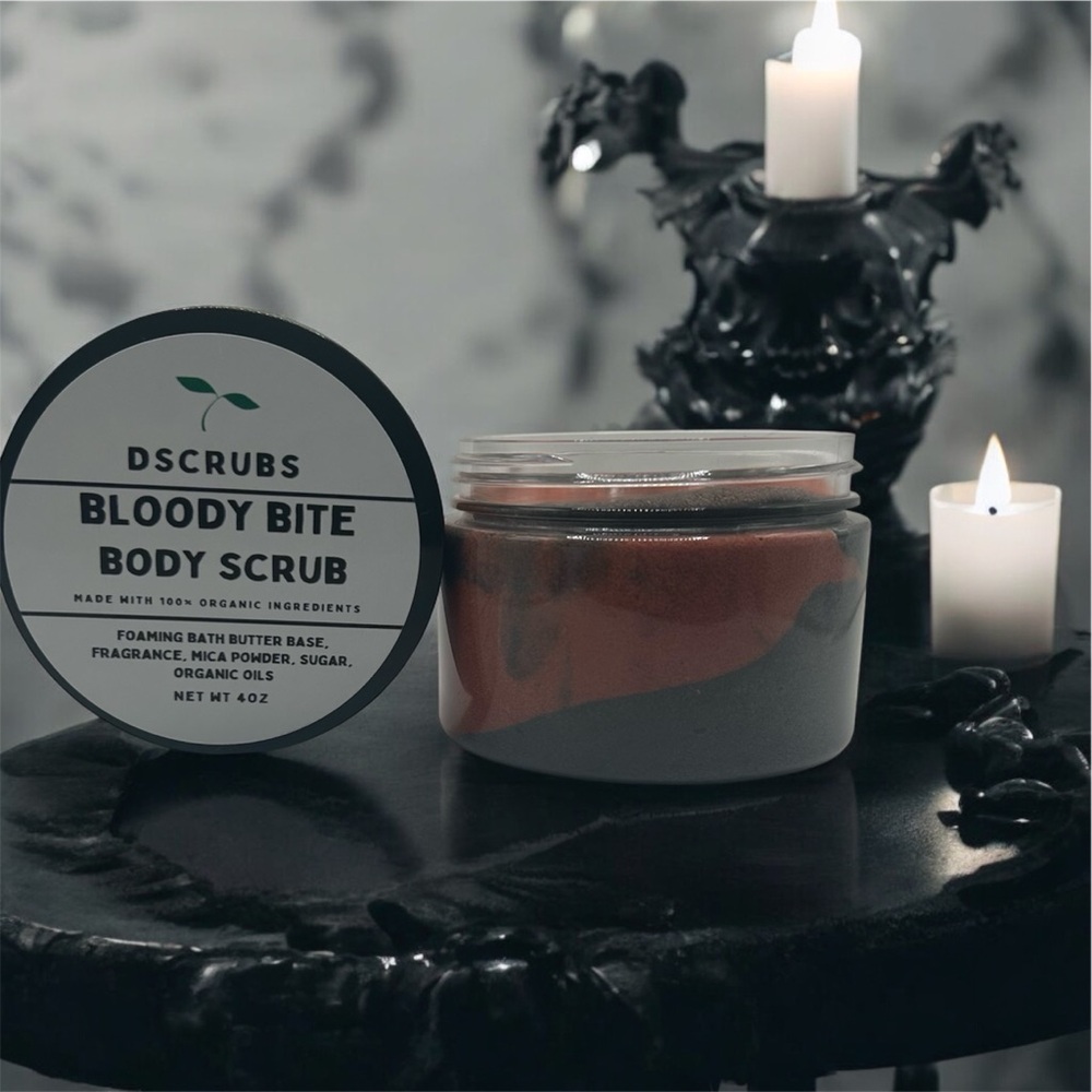 Handcrafted Bloody Bite Body Scrub Dracula Vampire Inspired Halloween Spooky